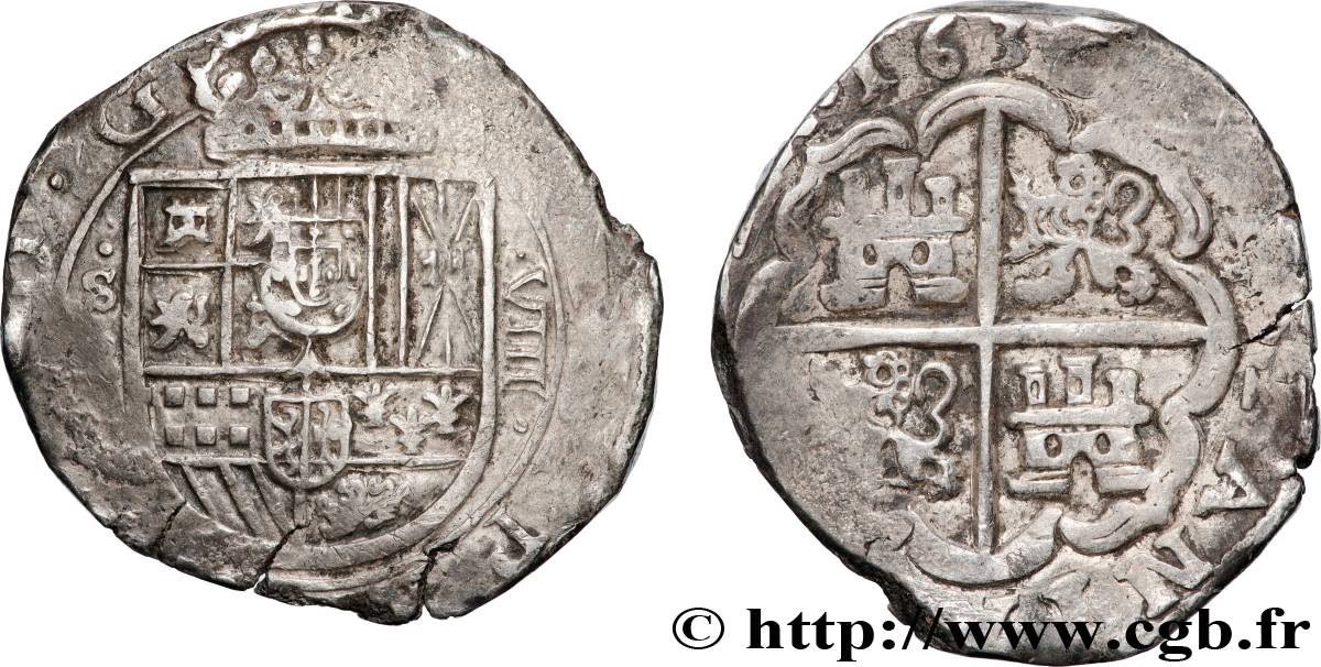 SPANIEN - KÖNIGREICH SPANIEN - PHILIPP IV. 8 Reales 1636 Séville SS 