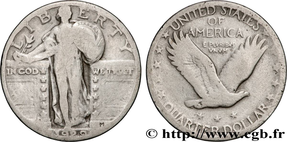 UNITED STATES OF AMERICA 1/4 Dollar Liberty 1920 Philadelphie VF 