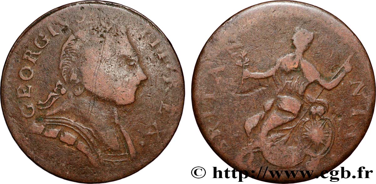 UNITED KINGDOM 1 Farthing Georges III [...] Londres F 