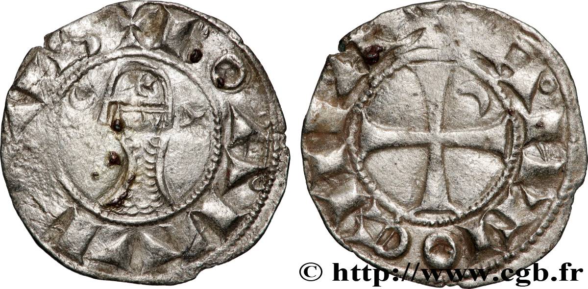 CRUSADES - PRINCIPALITY OF ANTIOCHUS - BOHEMOND III Denier n.d. Antioche VF/XF 