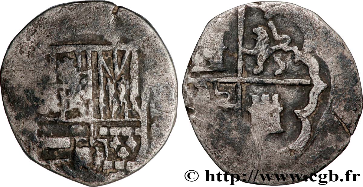 AMÉRIQUE ESPAGNOLE - ROYAUME D&nbsp;ESPAGNE - PHILIPPE III 2 Reales n.d. Indeterminé TB 