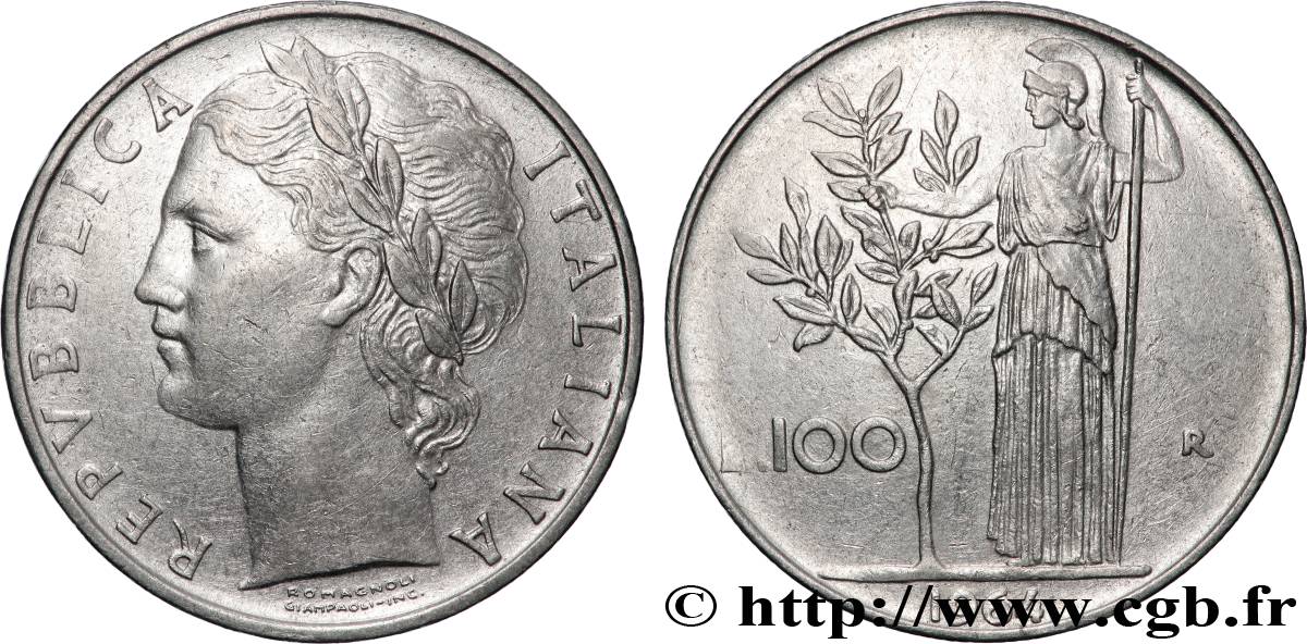 ITALY 100 Lire 1964 Rome AU 