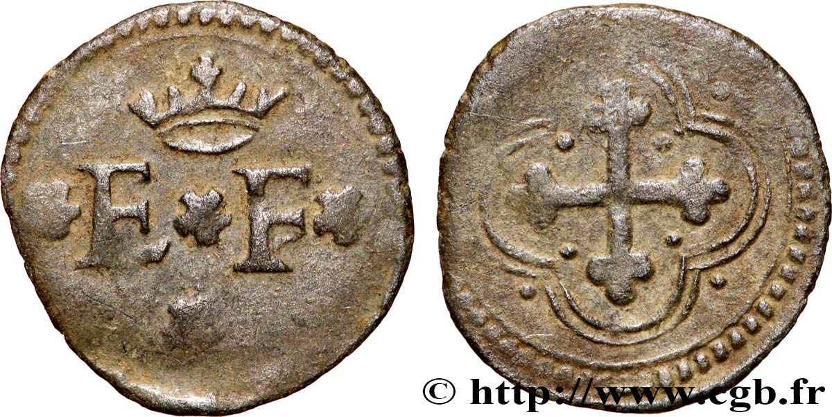 HERZOGTUM SAVOYEN - EMMANUEL PHILIBERT Quart de sol, 1er type (quarto di soldo, I tipo) s.d. Bourg-en-Bresse SS 