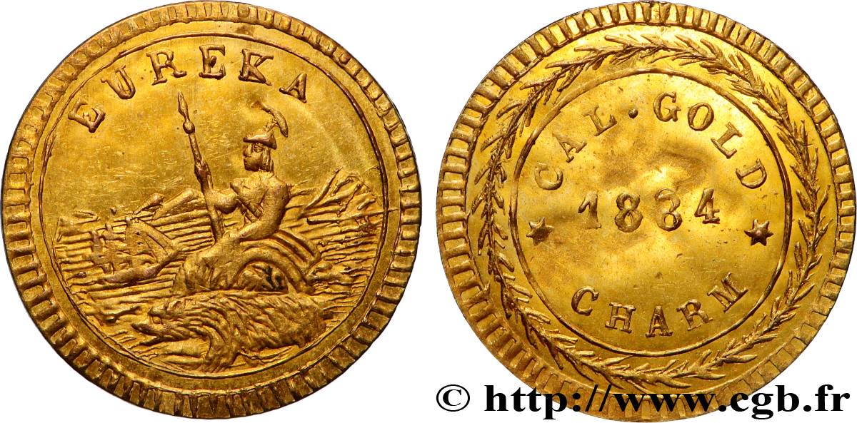 UNITED STATES OF AMERICA 1/4 Dollar Or Eureka 1884 Philadelphie SPL 