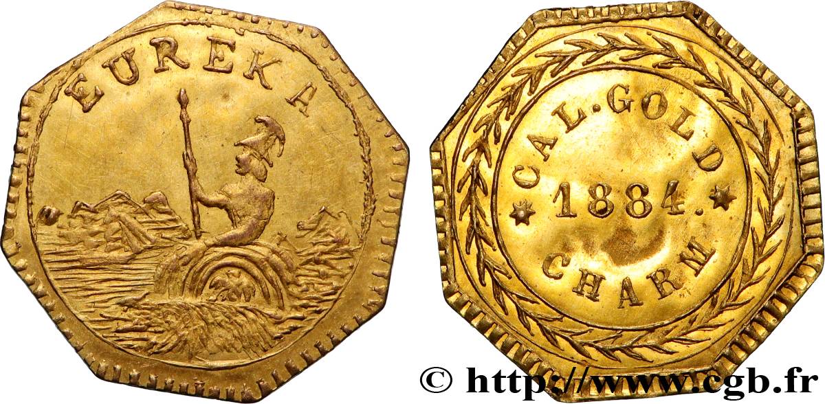UNITED STATES OF AMERICA 1/4 Dollar Or Eureka 1884 Philadelphie SPL 