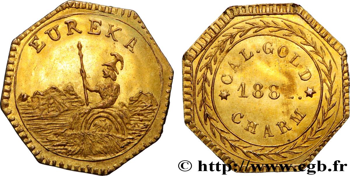 UNITED STATES OF AMERICA 1/4 Dollar Or Eureka 188 Philadelphie AU 