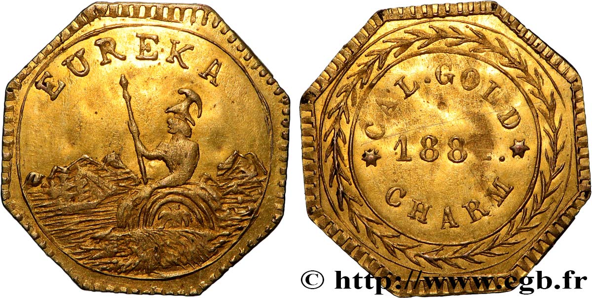 UNITED STATES OF AMERICA 1/4 Dollar Or Eureka 188 Philadelphie AU 