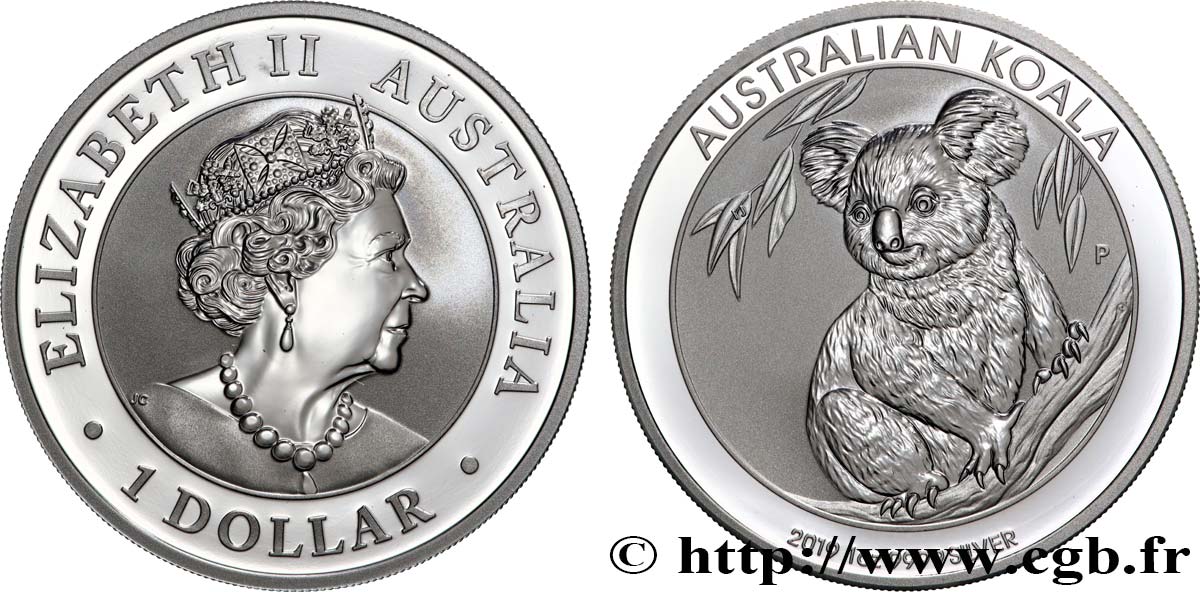 SILVER INVESTMENT 1 Dollar Koala Proof  2019 Perth MS 