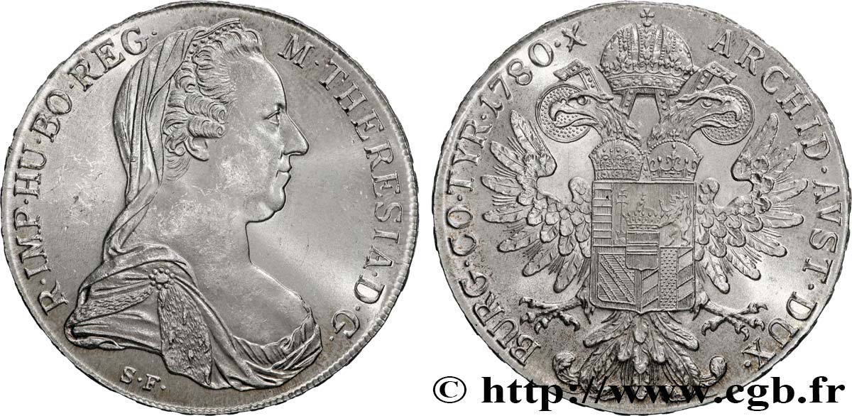 SILVER INVESTMENT 1 Thaler (REFRAPPE) Marie-Thérèse 1780 Vienne MS 