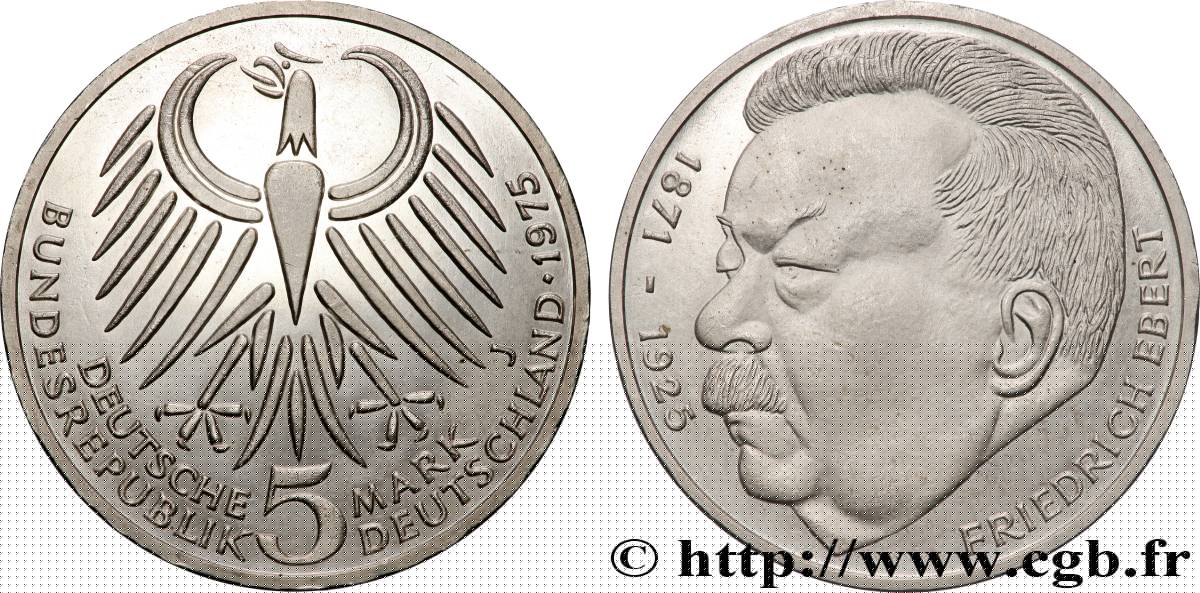 DEUTSCHLAND 5 Mark Friedrich Ebert 1975 Hambourg VZ 