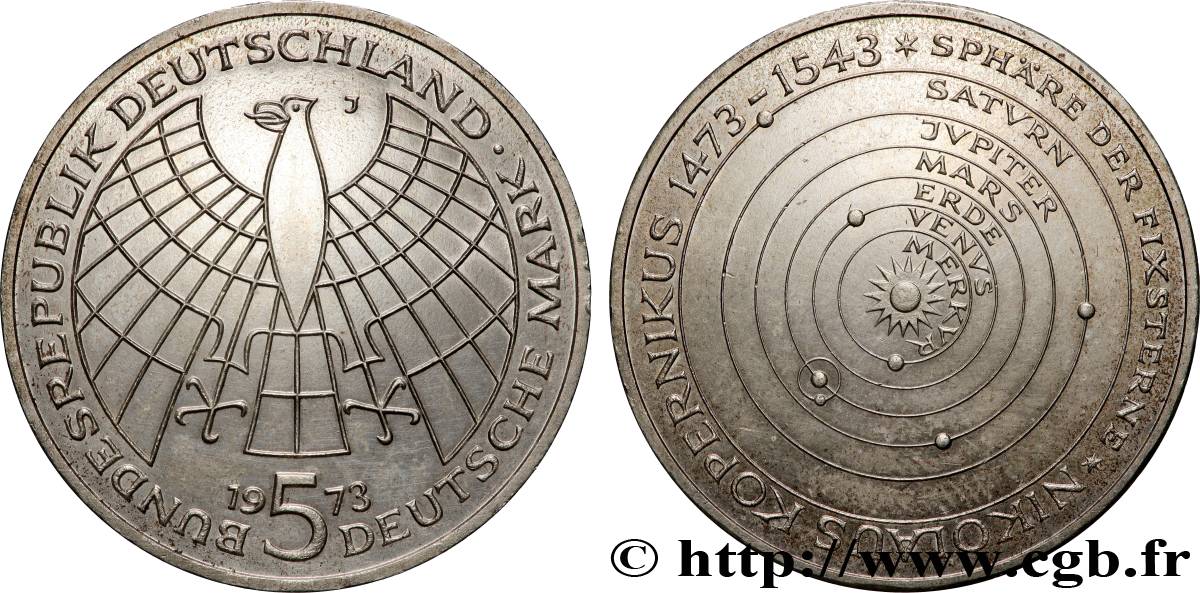 ALLEMAGNE 5 Mark Nicolas Copernic 1973 Hambourg SPL 