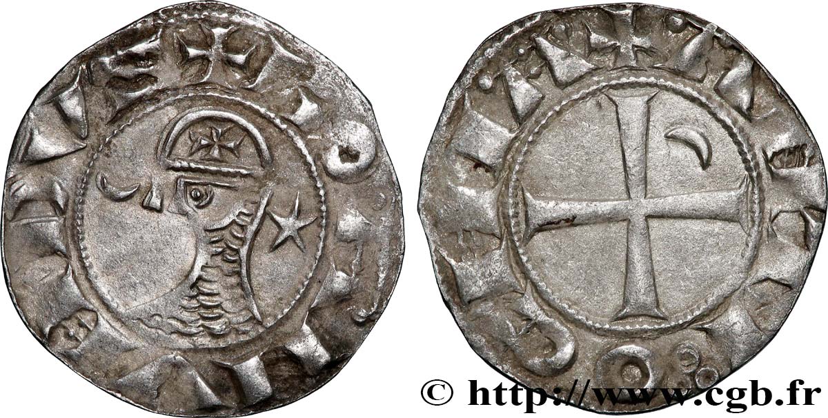CROISADES - PRINCIPAUTÉ D ANTIOCHE - BOHÉMOND III Denier n.d. Antioche XF 