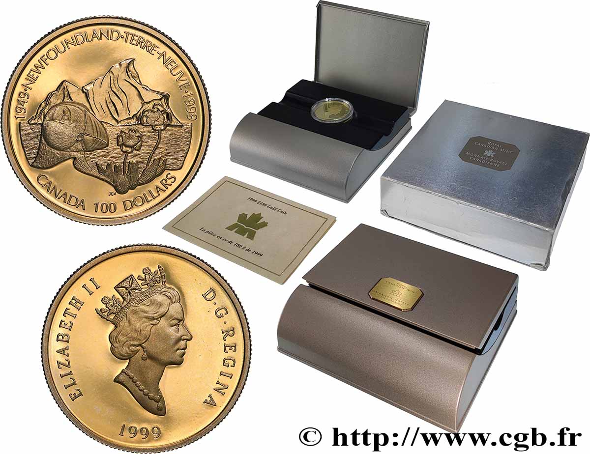 CANADA 100 Dollars Proof Terre Neuve 1999  FDC 