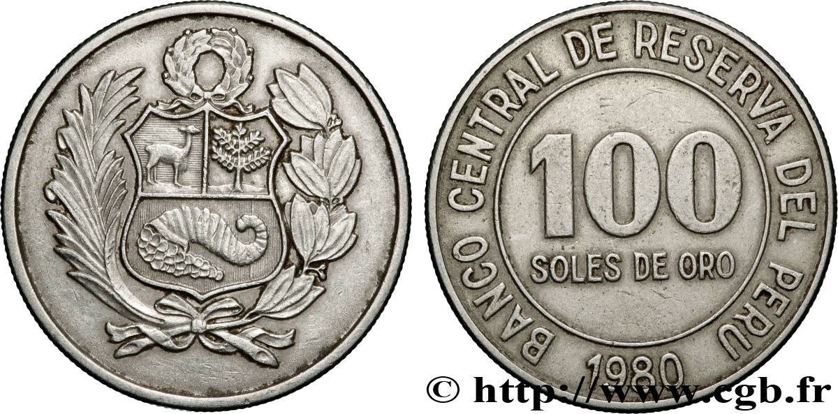 PÉROU 100 Soles de Oro 1980  SUP 