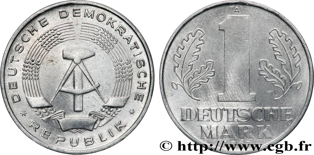 GERMAN DEMOCRATIC REPUBLIC 1 Mark emblème de la RDA 1962 Berlin XF 