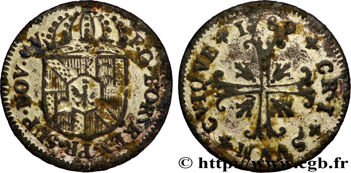 SUISSE - CANTON DE NEUCHATEL 1 Kreuzer 1789 Neuchâtel TB 