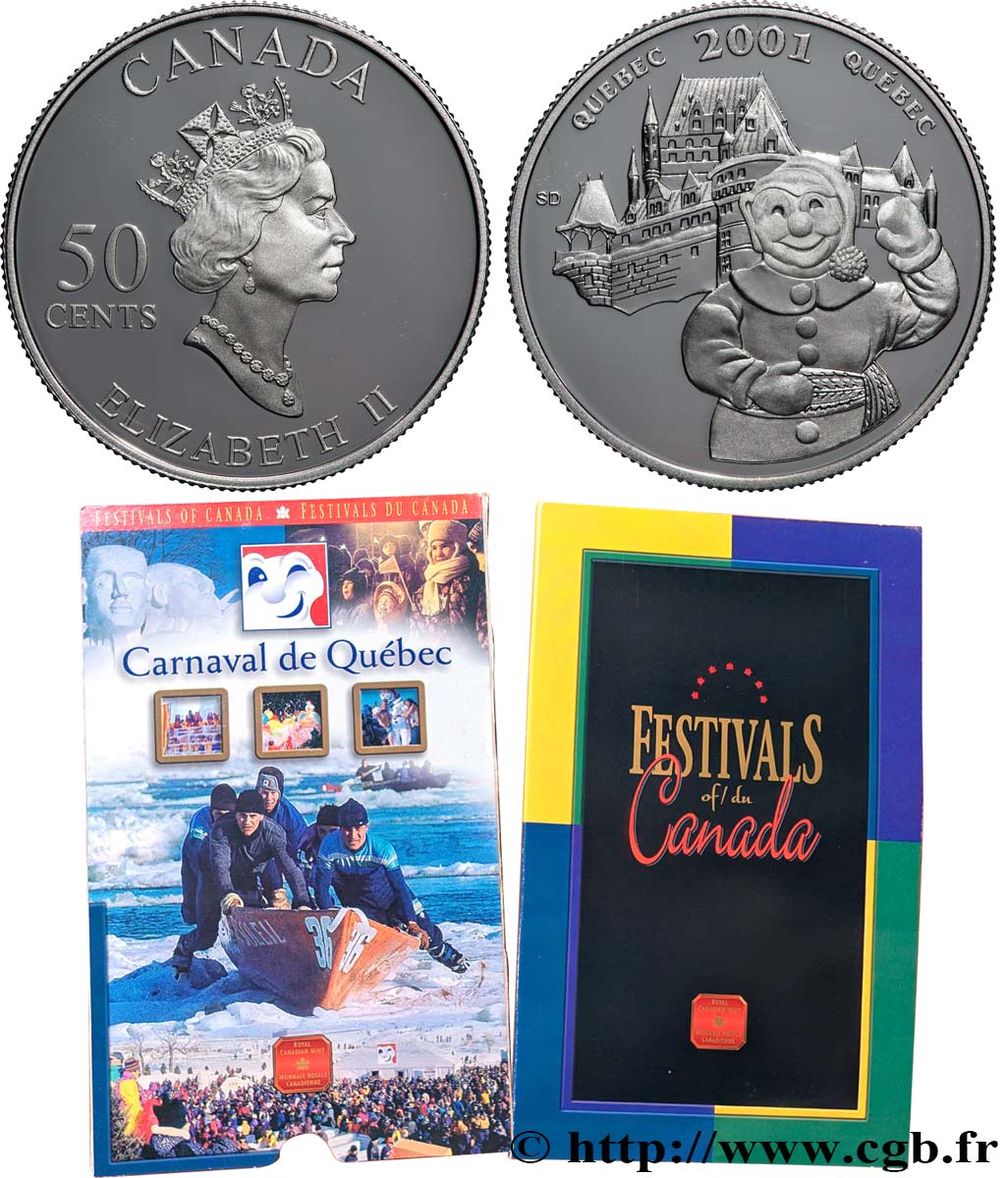 CANADA 50 Cents Proof Festival d’hiver du Québec 2001 Ottawa FDC 