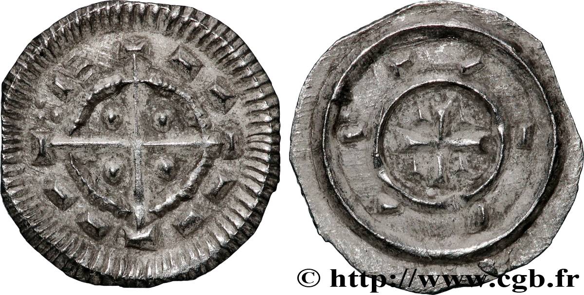 HUNGARY - KINGDOM OF HUNGARY - BELA II Denier n.d.  AU 