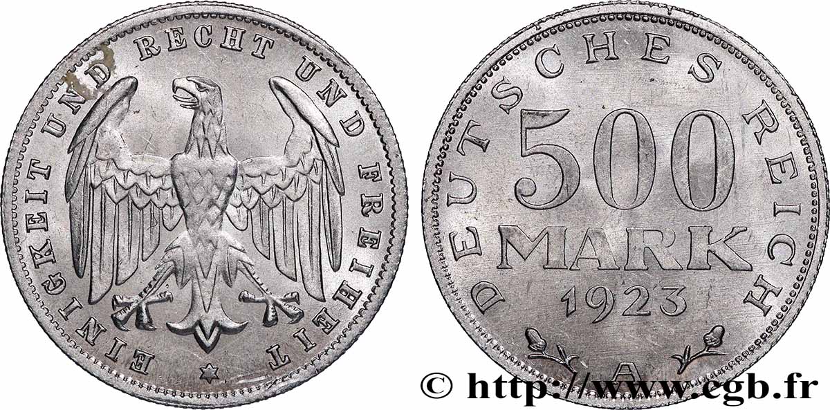 GERMANY 500 Mark aigle 1923 Berlin MS 