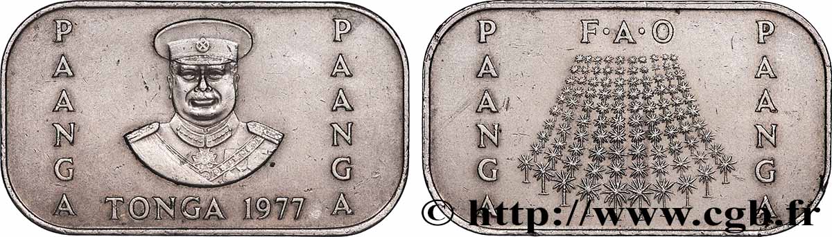 TONGA 1 Pa’anga roi Taufa’ahau Tupou IV - FAO 1977 Camberra SUP 