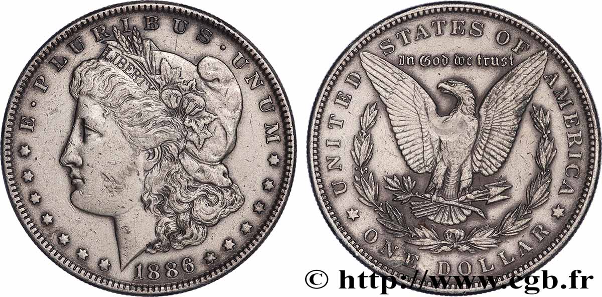 UNITED STATES OF AMERICA 1 Dollar type Morgan 1886 Philadelphie XF 