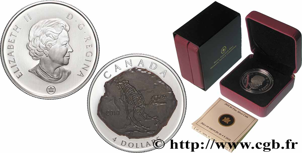CANADA 4 Dollar Proof Dromaeosaurus 2007 Ottawa FDC 