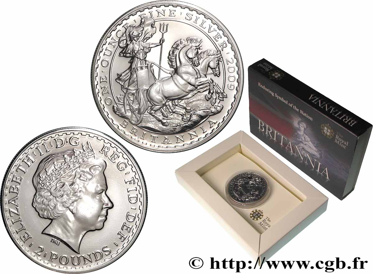 VEREINIGTEN KÖNIGREICH 2 Pounds Britannia 2009  ST 