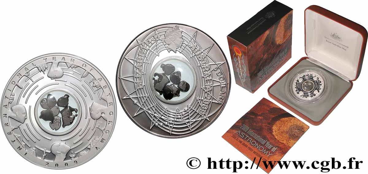 AUSTRALIEN 5 Dollar Proof Année Internationale de l’Astronomie 2009  ST 
