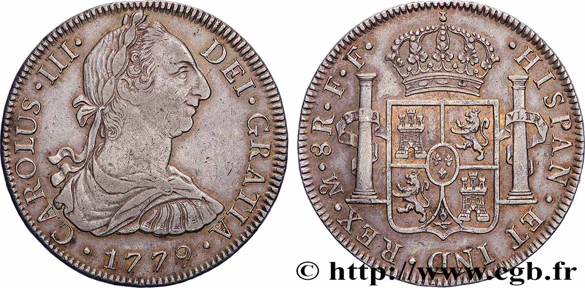 MEXIQUE - CHARLES III 8 Reales 1779 Mexico TTB 