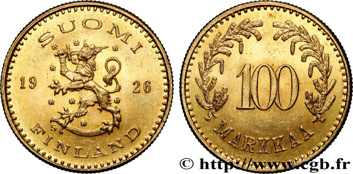FINLANDE 100 Markkaa 1926 Helsinki SUP 