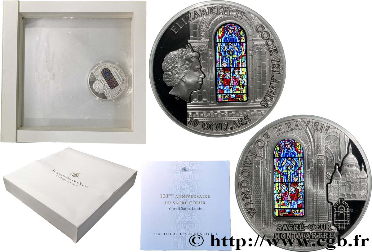 ÎLES COOK  10 Dollars Proof Cathédrale Metropolitana de Buenos Aires 2014  FDC 