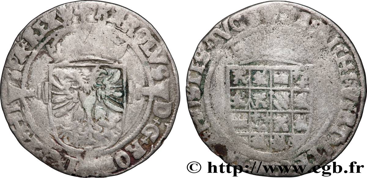 SPANISH NETHERLANDS - DUCHY OF BRABANT - CHARLES V  Réal n.d. Anvers VF 