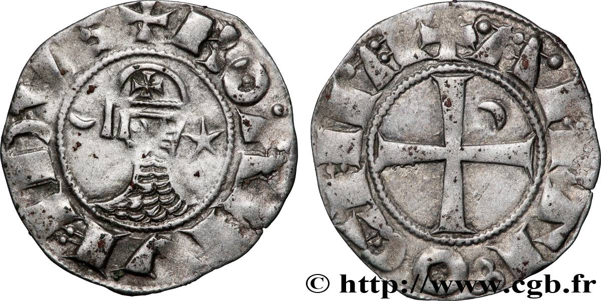 CROISADES - PRINCIPAUTÉ D&nbsp;ANTIOCHE - BOHÉMOND III Denier n.d. Antioche TTB 