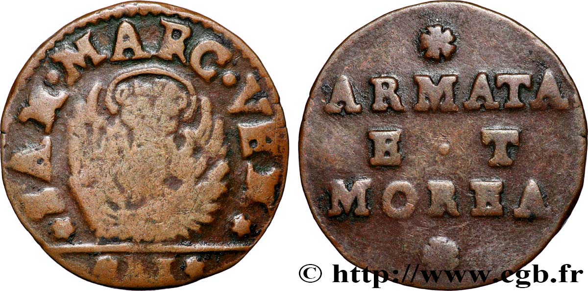 ITALIE - VENISE Gazzetta (2 Soldi) 1688-1715 Venise TB 