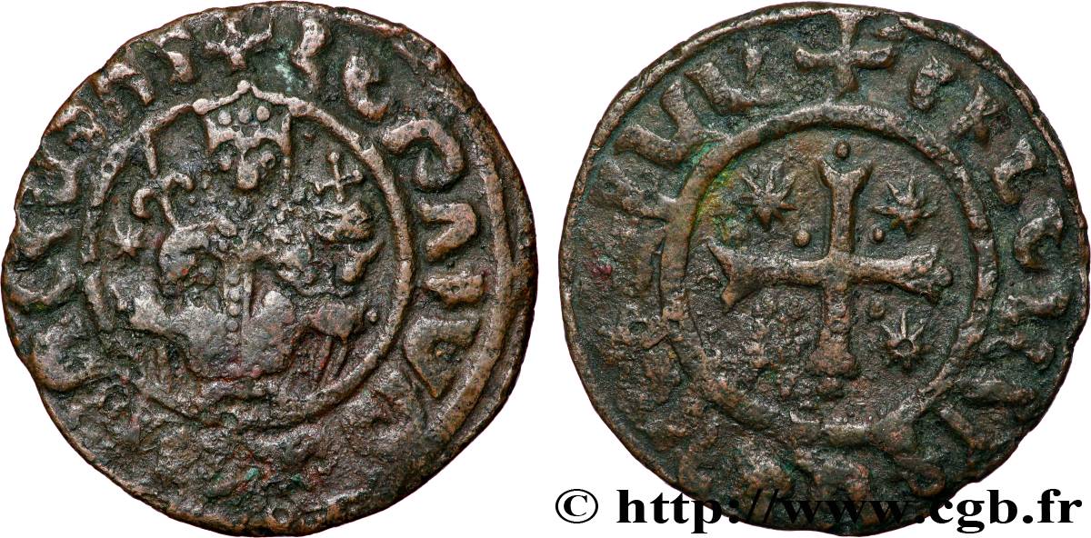 CILICIE - ROYAUME D&nbsp;ARMÉNIE - HÉTHOUM Ier Tank ou obole c. 1226-1270 Sis TB+ 