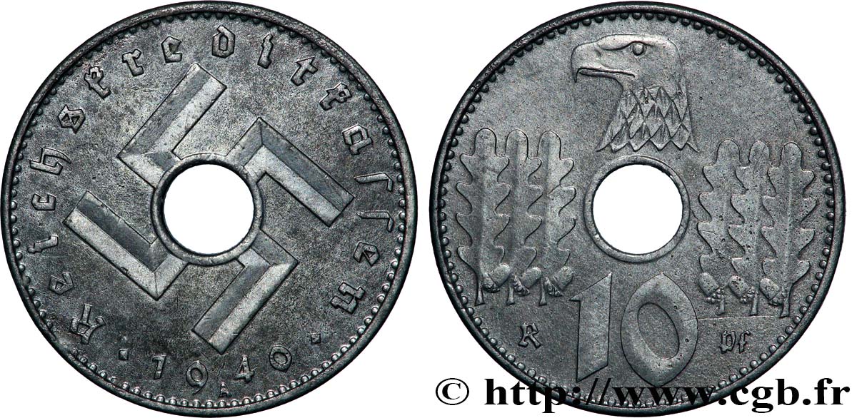 DEUTSCHLAND 10 Reichspfennig (monnaie militaire) 1940 Berlin fVZ 