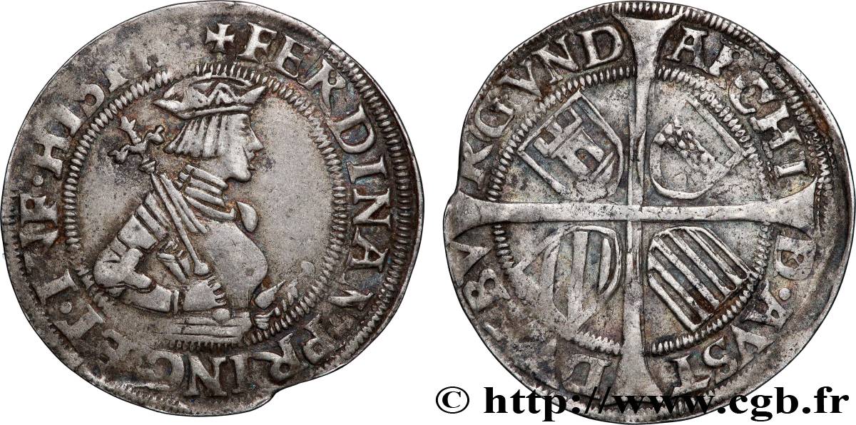 AUTRICHE - FERDINAND Ier  6 Kreuzer n.d. Hall TTB+ 