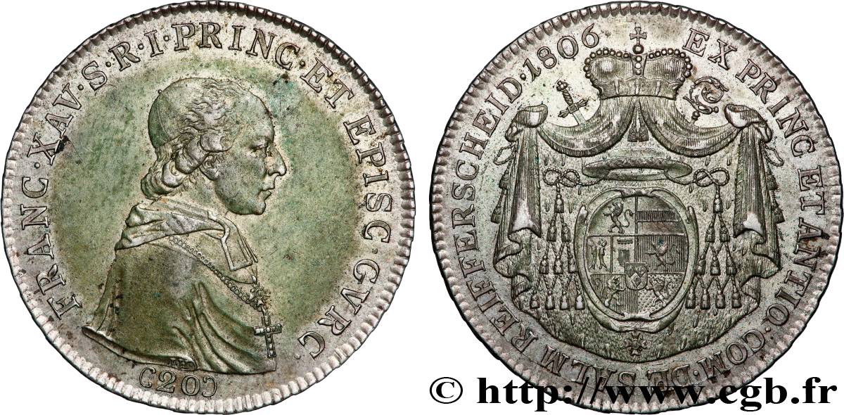 AUSTRIA - BISHOPRIC OF  GURK - ARCHBISHOP FRANZ XAVER 20 Kreuzer  1806  fVZ 