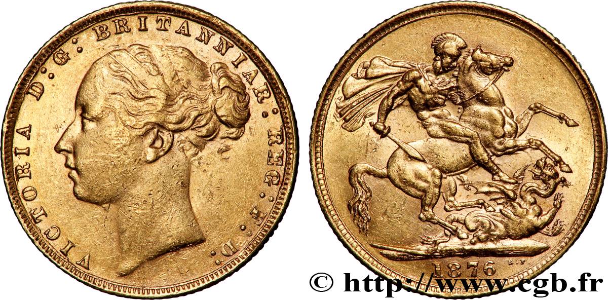 ORO, PALLADIO E PLATINO: INVESTIMENTI 1 Souverain Victoria  1876 Londres q.SPL 