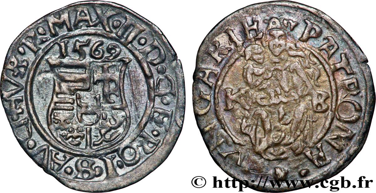 HONGRIE - ROYAUME DE HONGRIE - FERDINAND IER Denier 1569 Kremnitz TTB 