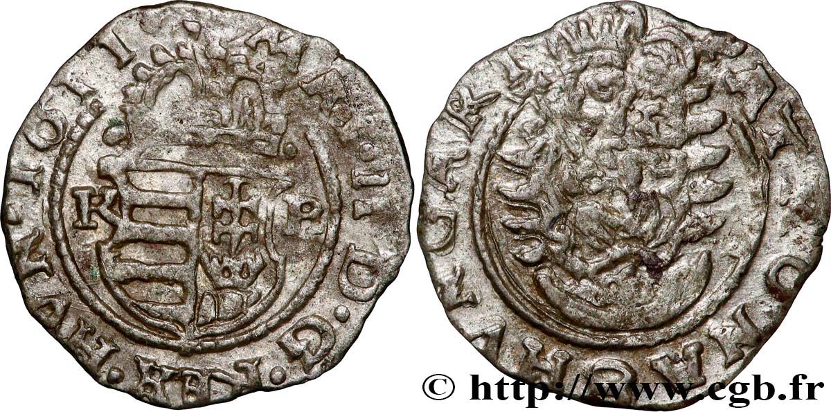HONGRIE - ROYAUME DE HONGRIE - MATTHIAS II Denier 1611 Kremnitz TB+ 