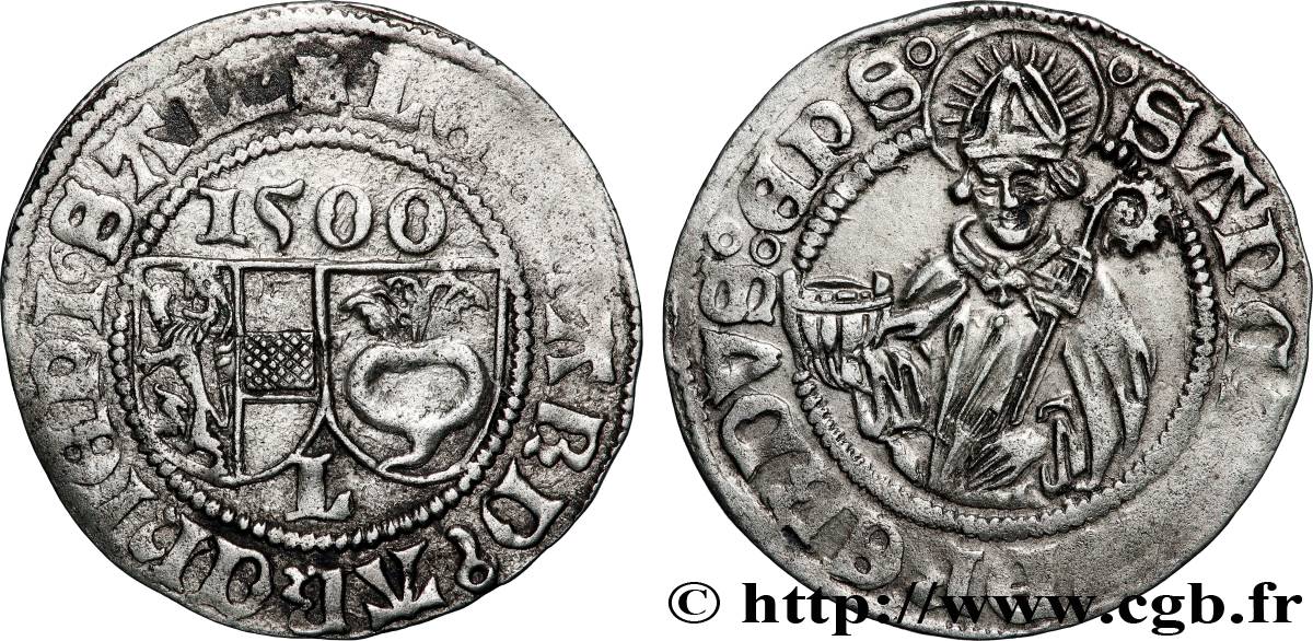 SALZBOURG - ARCHEVÊQUES DE SALZBOURG - LÉONARD VON KEUTSCHACH Batzen 1500 Salzbourg TTB+ 