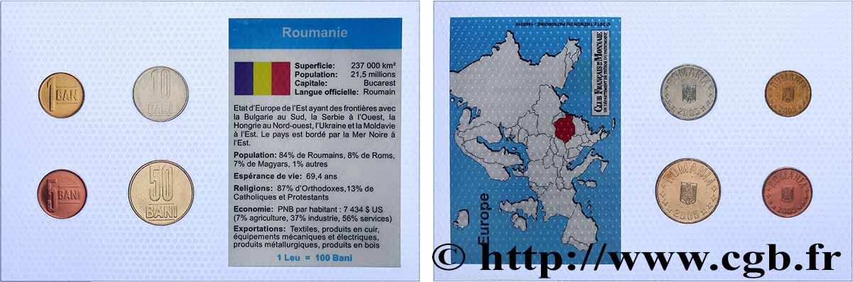 ROMANIA Lot 4 monnaies 2005  MS 