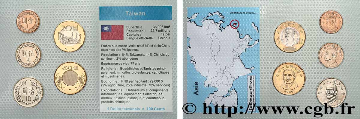 RÉPUBLIQUE DE CHINE (TAIWAN) Lot 5 monnaies 2005  SPL 