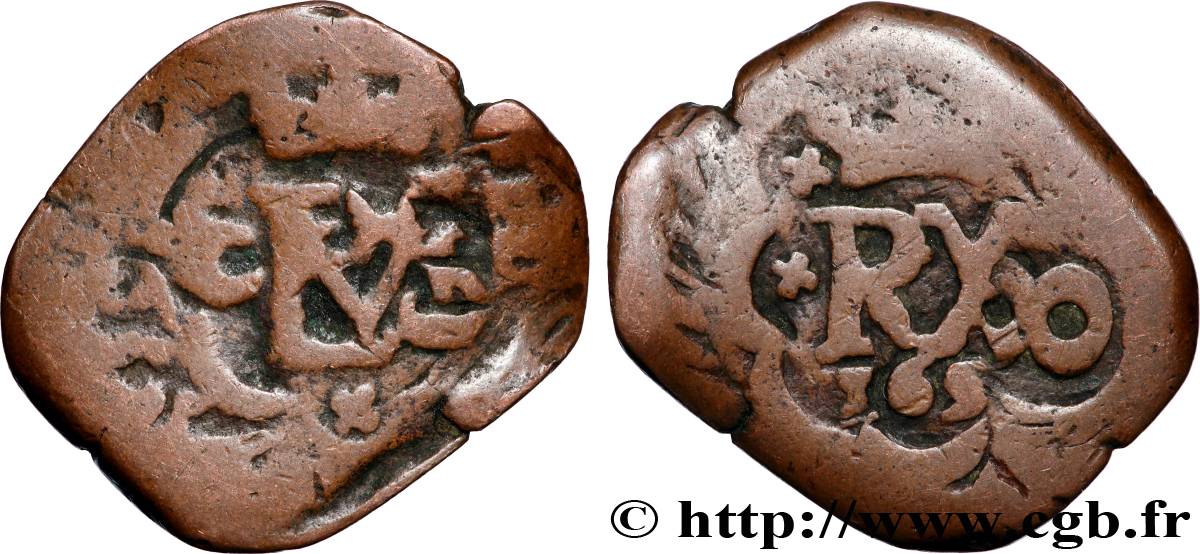 ESPAGNE - ROYAUME D ESPAGNE - PHILIPPE IV Contremarque de 8 Maravedis 165- Non déterminé TB 