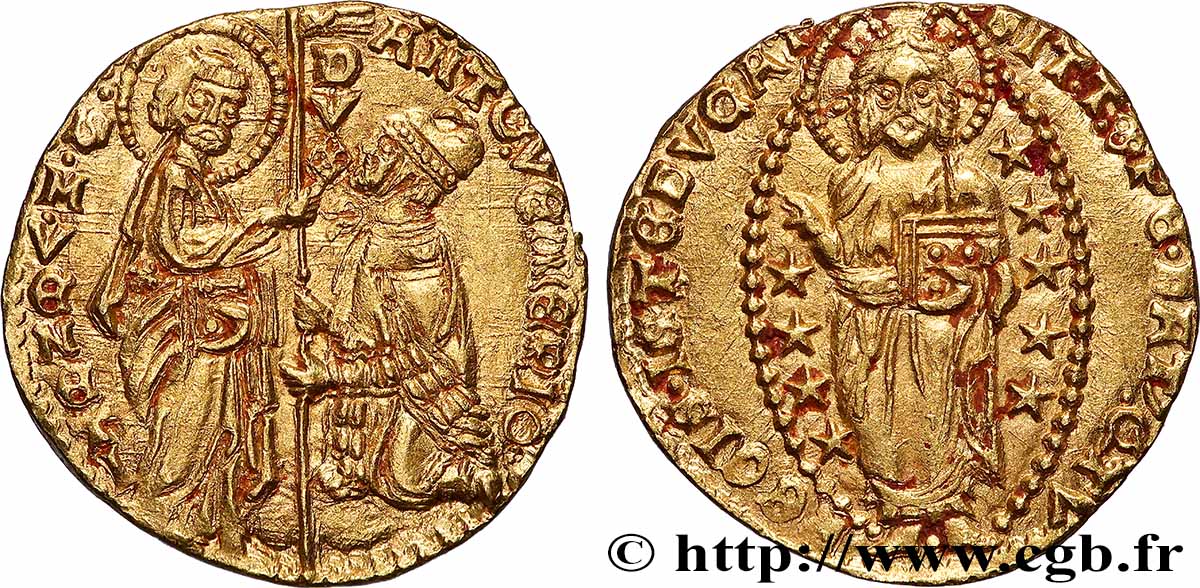 ITALIE - VENISE - ANTOINE VENIER (62e doge) Zecchino (Sequin)  n.d. Venise SUP 