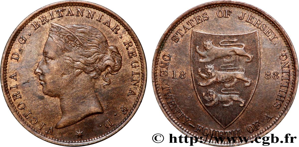 JERSEY 1/24 Shilling Reine Victoria 1888 Londres TTB 