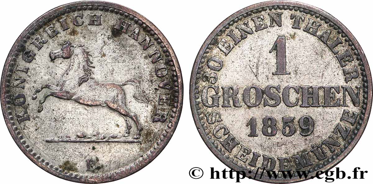 DEUTSCHLAND - HANNOVER 1 Groschen 1859 Hanovre S 