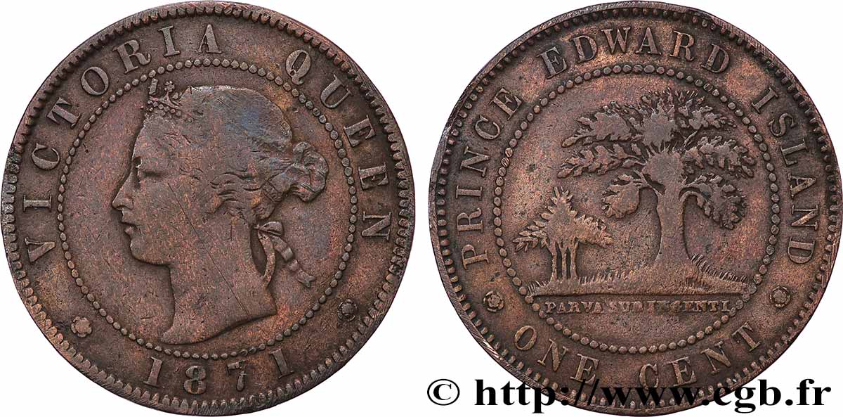 ÎLE-DU-PRINCE-ÉDOUARD 1 Cent Victoria 1871  TB+ 