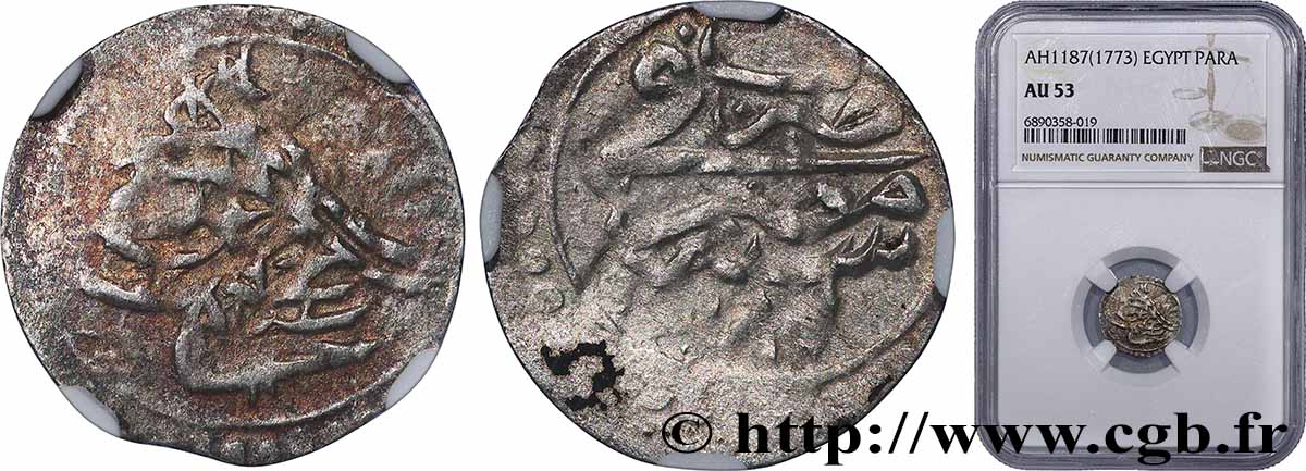 TURQUIE - EMPIRE OTTOMAN Para Abdulhamid I AH1187 1773 Istanbul TTB53 NGC